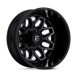 Felga aluminiowa 20" Fuel 1PC D875 FLUX DUALLY 20x8,25 ET-227 8x165,1 Gloss Black Brush-fc Gray Tint