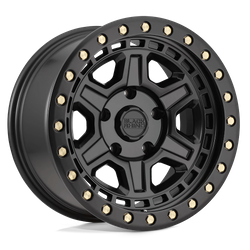 Felga aluminiowa 17" Black Rhino Reno 17x9 ET0 5x139,7 Matte Black W/ Brass Bolts