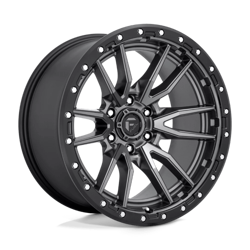 Felga aluminiowa 20" Fuel Rebel 20x10 ET-18 6x139,7 Matte Gun Metal Black Bead Ring