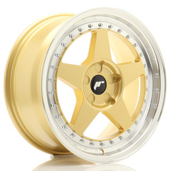 Felga aluminiowa 17" Japan Racing JR6 17x8 ET20-35 5H BLANK Gold w/Machined Lip