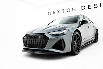 Splitter przedni Maxton V3 Audi RS6 C8 (czarny połysk)