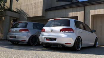 Dyfuzor tylny Maxton Volkswagen Golf MK6 (z 2 otworami na wydech) (czarny połysk)