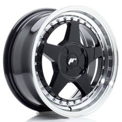 Felga aluminiowa 16" Japan Racing JR6 16x7 ET20-35 4H BLANK Gloss Black w/Machined Lip