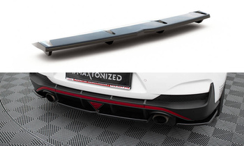 Splitter tylny srodkowy (z dyfuzorem) Maxton Hyundai i30 N MK3 Fastback (czarny połysk)