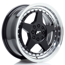 Felga aluminiowa 16" Japan Racing JR6 16x7 ET25 4x100/108 Gloss Black w/Machined Lip