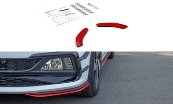 Przedni splitter Maxton V5 Volkswagen Polo MK6 GTI (czarny połysk)
