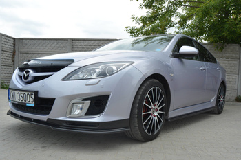 Dokładki progów Maxton Mazda 6 MK2 Sport / Hatchback (GH) Przedlift (czarny połysk)