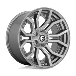 Felga aluminiowa 20" Fuel Rage Platinum 20x10 ET-18 5x127/139,7 Brushed Gun Metal Tinted Clear