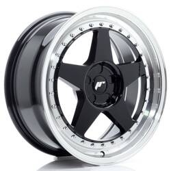 Felga aluminiowa 18" Japan Racing JR6 18x8,5 ET20-40 5H BLANK Gloss Black w/Machined Lip