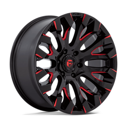 Felga aluminiowa 20" Fuel D829 QUAKE 20x9 ET1 6x135 Gloss Black Milled Red Tint