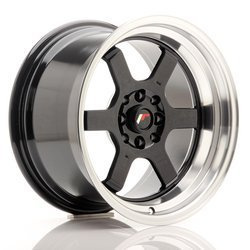 Felga aluminiowa 16" Japan Racing JR12 16x9 ET10 4x100/114 Gloss Black w/MachinedLip