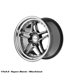 Felga aluminiowa 17" Strom DS-05 17x9,5 ET15 5x120 Hyper Black / Polished Dish