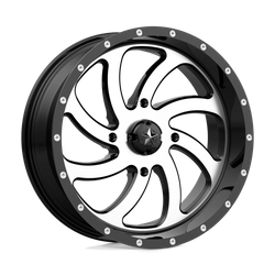 Felga aluminiowa 20" MSA Offroad Wheels M36 SWITCH 20x7 ET0 4x156 Machined Gloss Black