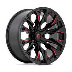 Felga aluminiowa 22" Fuel Flame 22x10 ET-18 6x139,7 Gloss Black Milled With Candy Red