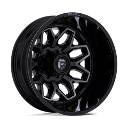 Felga aluminiowa 20" Fuel 1PC D875 FLUX DUALLY 20x8,25 ET-240 8x165,1 Gloss Black Brush-fc Gray Tint