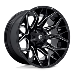 Felga aluminiowa 22" Fuel Twitch 22x12 ET-44 8x165,1 Glossy Black Milled