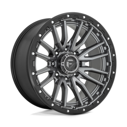 Felga aluminiowa 22" Fuel Rebel 22x10 ET-18 8x165,1 Matte Gun Metal Black Bead Ring