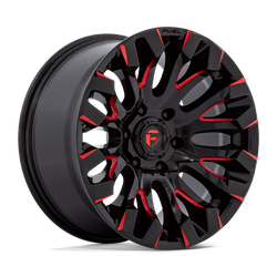 Felga aluminiowa 18" Fuel D829 QUAKE 18x9 ET1 6x139,7 Gloss Black Milled Red Tint