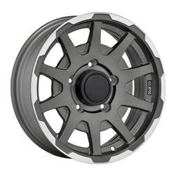 Felga aluminiowa 16" SPARCO Dakar 16x5,5 ET0 5x139,7 Matt Dark Grey Lip Polished