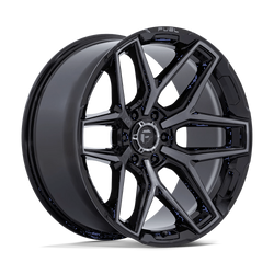 Felga aluminiowa 24" Fuel FLUX 24x10 ET0 6x139,7 Gloss Black Brush Fc Gray Ddt