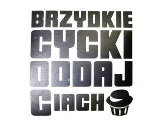 Naklejka Oddaj Ciacho czarna 12 cm