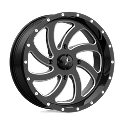 Felga aluminiowa 22" MSA Offroad Wheels M36 SWITCH 22x7 ET0 4x156 Gloss Black Milled