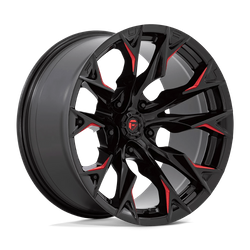 Felga aluminiowa 20" Fuel Flame 20x10 ET-18 5x139,7 Gloss Black Milled With Candy Red