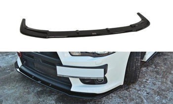 Splitter przedni Maxton Mitsubishi Lancer Evo X V1 (czarny połysk)