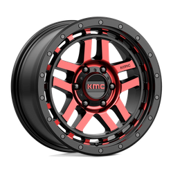 Felga aluminiowa 18" KMC Recon 18x8,5 ET18 6x139,7 Gloss Black Machined With Red Tint