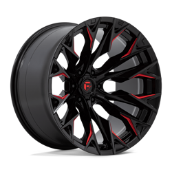 Felga aluminiowa 22" Fuel Flame 22x12 ET-44 6x139,7 Gloss Black Milled With Candy Red