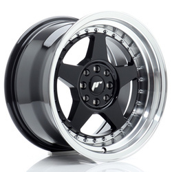 Felga aluminiowa 16" Japan Racing JR6 16x9 ET20 4x100/108 Gloss Black w/Machined Lip