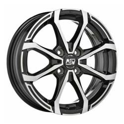 Felga aluminiowa 15" MSW X4 15x5 ET38 4x100 Gloss Black Full Polished