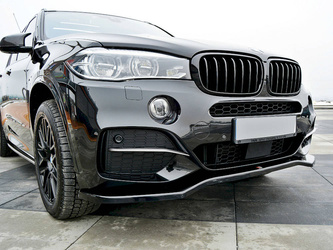 Splitter przedni Maxton V1 BMW X5 F15 M50d (czarny połysk)