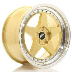 Felga aluminiowa 18" Japan Racing JR6 18x9,5 ET20-40 5H BLANK Gold w/Machined Lip