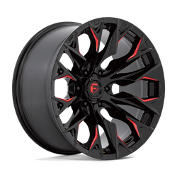 Felga aluminiowa 20" Fuel 1PC D823 FLAME 20x10 ET-18 8x180 Gloss Black Milled