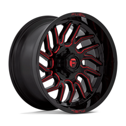 Felga aluminiowa 20" Fuel D808 HURRICANE 20x10 ET-18 6x135 Gloss Black Milled Red Tint