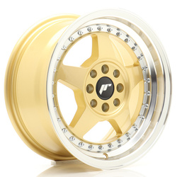 Felga aluminiowa 15" Japan Racing JR6 15x7 ET25 4x100/108 Gold w/Machined Lip