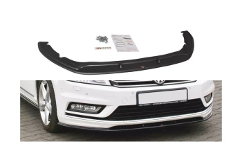 Splitter przedni Maxton V1 Volkswagen Passat B7 R-Line (czarny połysk)