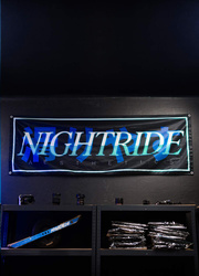 Flaga Nightride flag | Aesthetic Nobori MINT