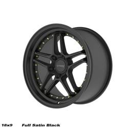 Felga aluminiowa 18" Strom DS-05 18x9 ET33 5x114.3 Full Satin Black w/ Gold Rivets