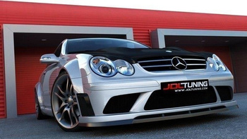 Splitter przedni Maxton Mercedes CLK W209 (do zderzaka ME-CLK-209-BLACK-F1) (czarny połysk)