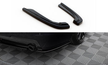 Splittery tylne boczne Maxton BMW 5 F11 M-Pack (2 pojedyncze końcówki wydechu) (czarny połysk)