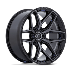 Felga aluminiowa 22" Fuel 1PC FLUX 22x12 ET-44 6x135 Gloss Black Brush Fc Gray Ddt