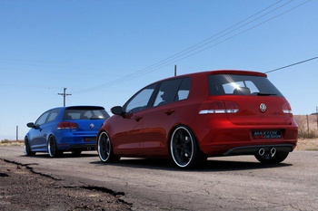 Dyfuzor tylny Maxton Volkswagen Golf MK5 R32 Look do Volkswagen Golf MK6 (czarny połysk)