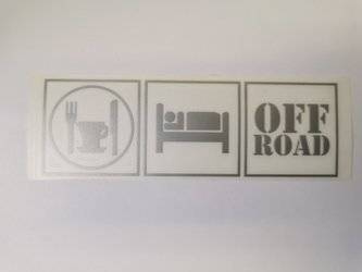 Naklejka Eat Sleep Off Road Szara 20cm