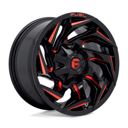 Felga aluminiowa 20" Fuel Reaction 20x9 ET1 6x135/139,7 Gloss Black Milled With Red Tint