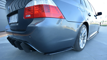 Splittery tylne boczne Maxton BMW 5 E60/E61 M-Pack (czarny połysk)