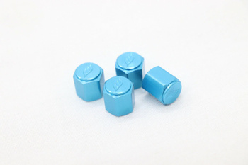 Komplet nakrętek na wentyle Work Wheels (4 szt.) Valve Cap Blue