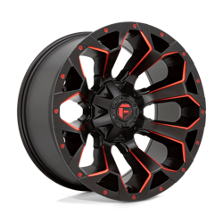 Felga aluminiowa 20" Fuel Assault 20x9 ET1 6x135/139,7 Matte Black Red Milled