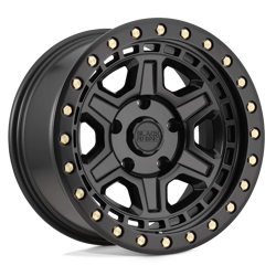 Felga aluminiowa 17" Black Rhino Reno 17x9 ET0 5x127 Matte Black W/ Brass Bolts